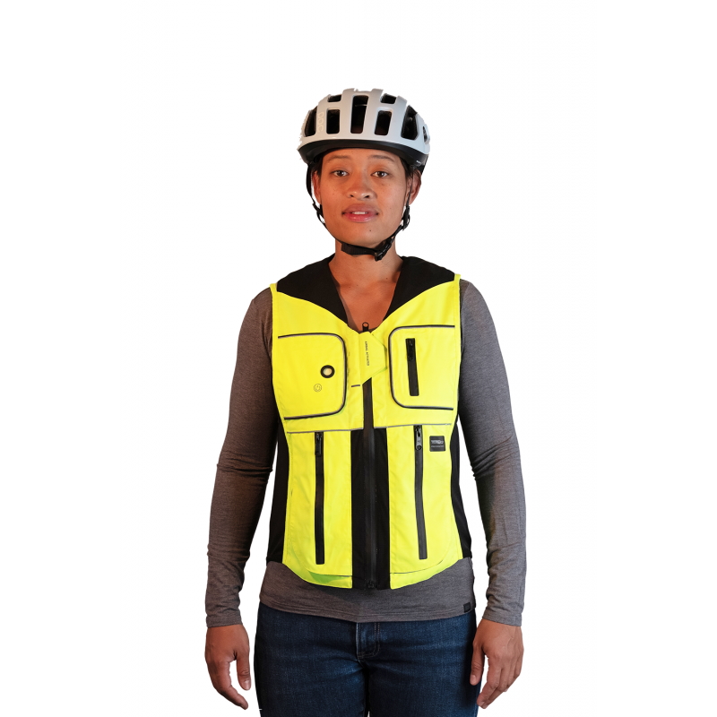 Airbagová vesta pro cyklisty Helite B'Safe  zeleno-žlutá  L