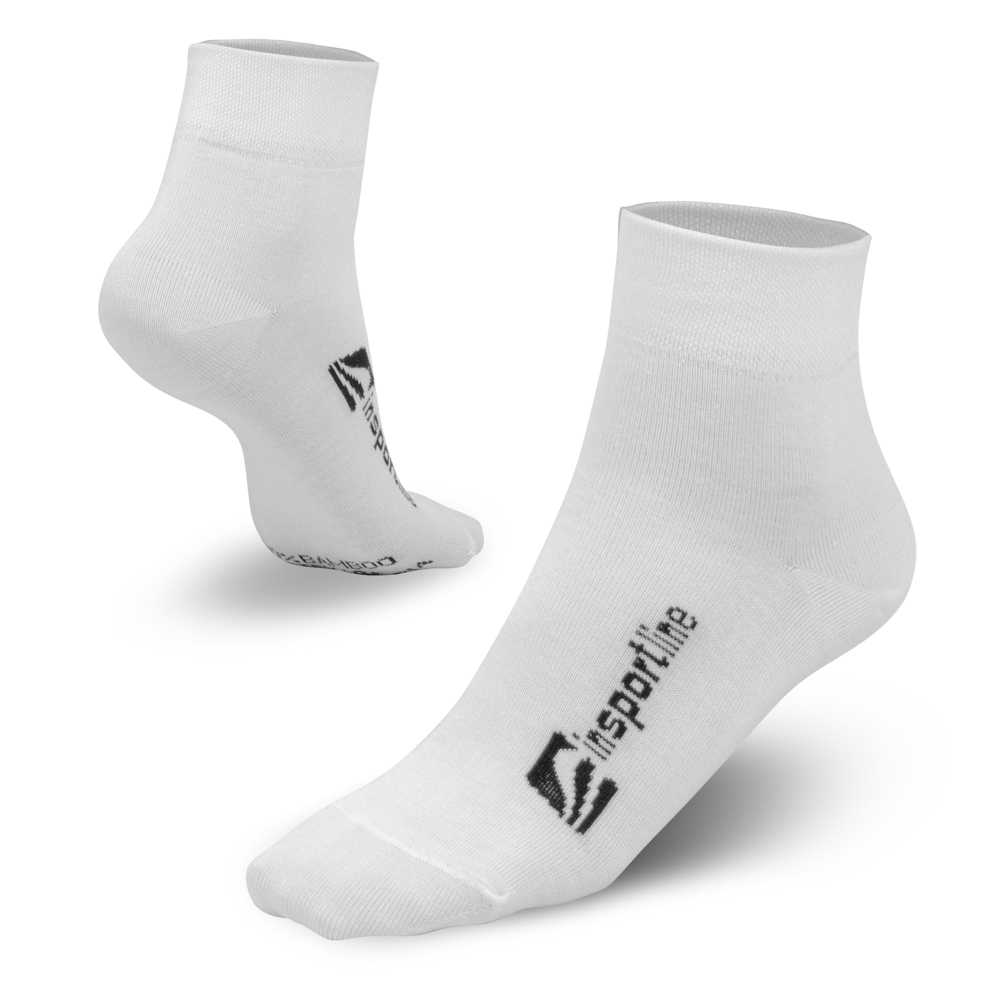 Bambusové střední ponožky inSPORTline Bambuo Crew AG+  bílá  35-38