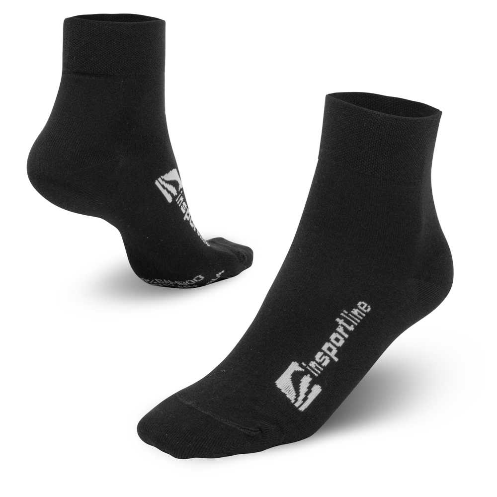 Bambusové střední ponožky inSPORTline Bambuo Crew AG+  černá