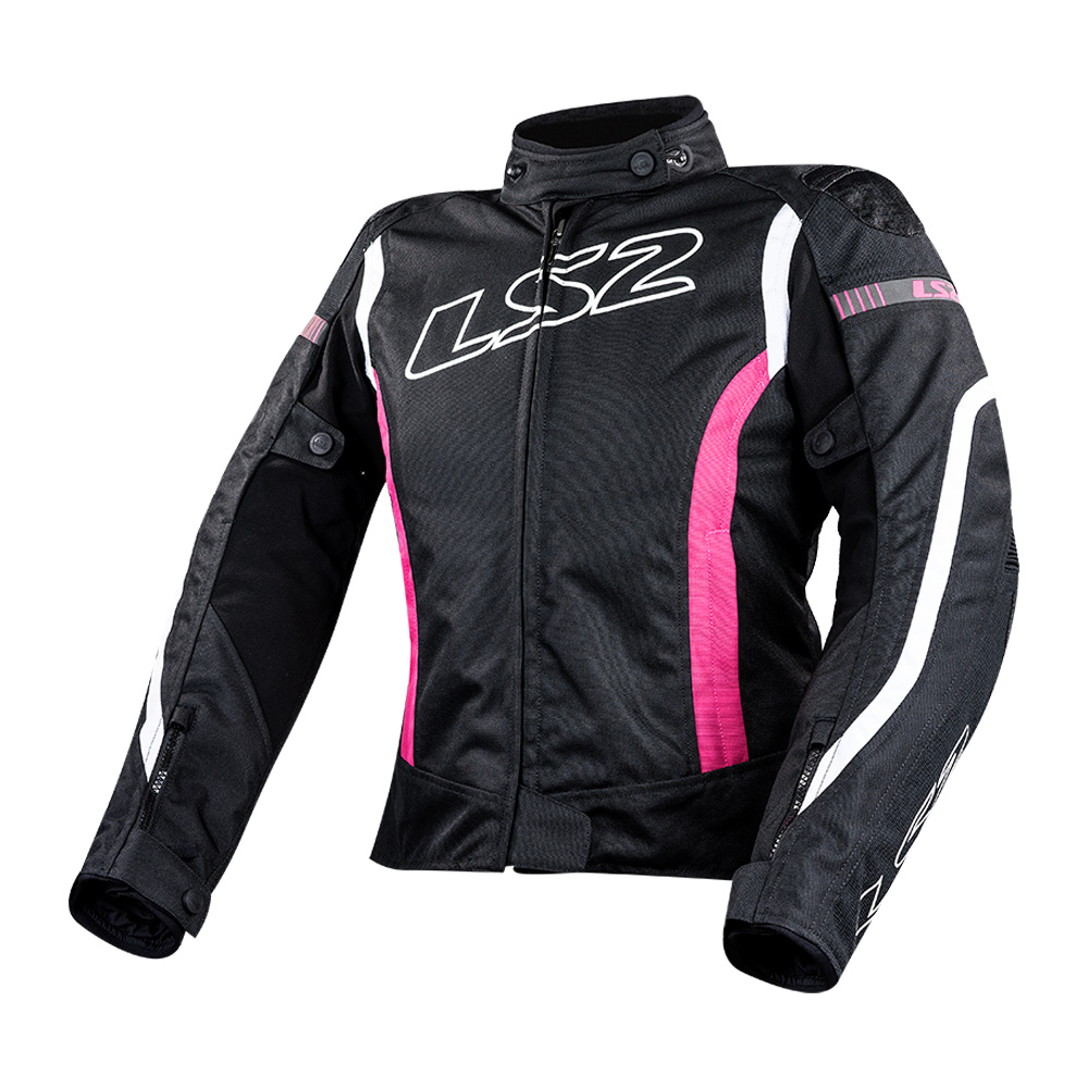 Dámská moto bunda LS2 Gate Black Pink  černá/růžová  XS
