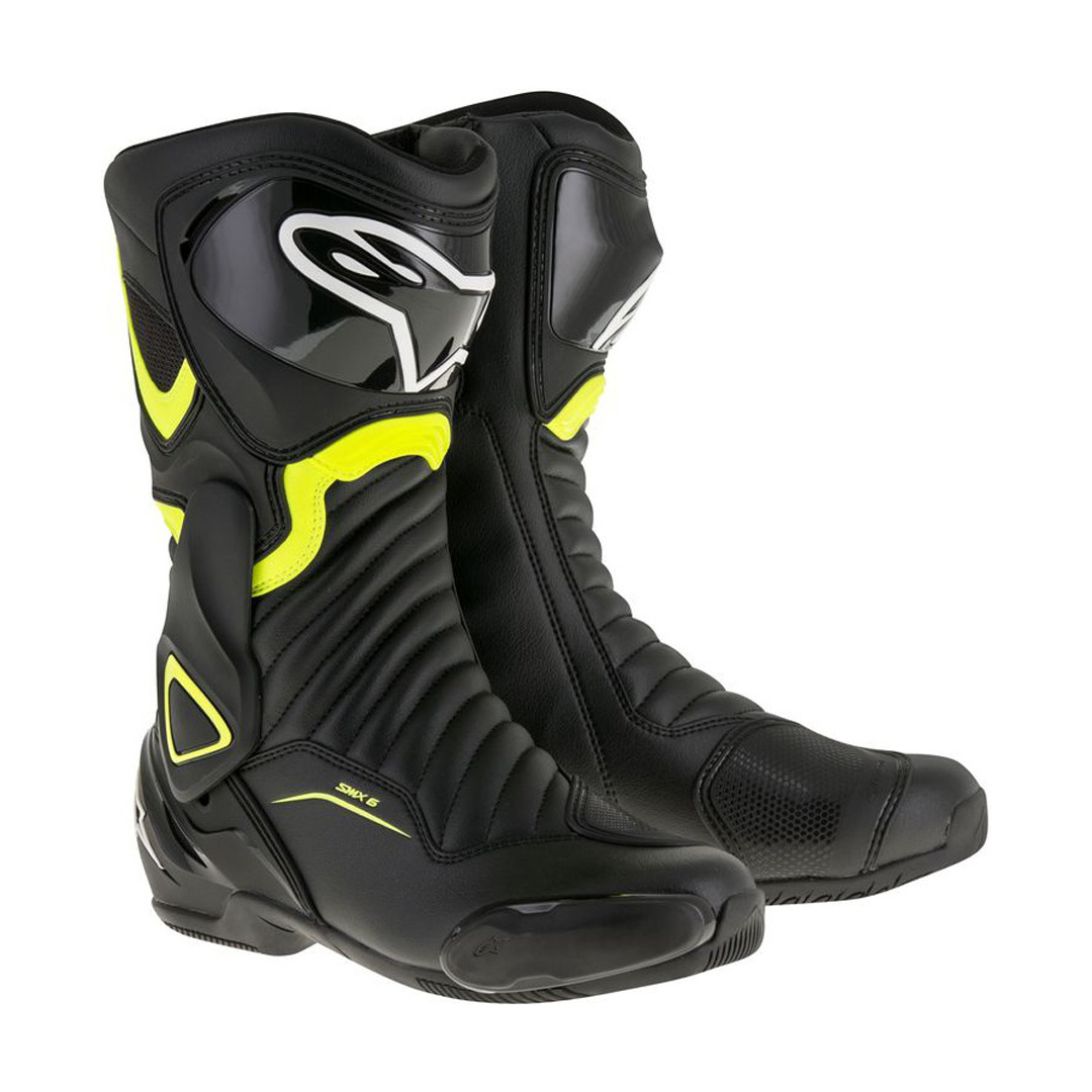 Dámské moto boty Alpinestars S-MX 6 černé/žluté fluo 2022