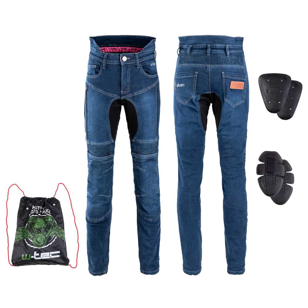 Dámské moto jeansy W-TEC Biterillo Lady  modrá  3XL