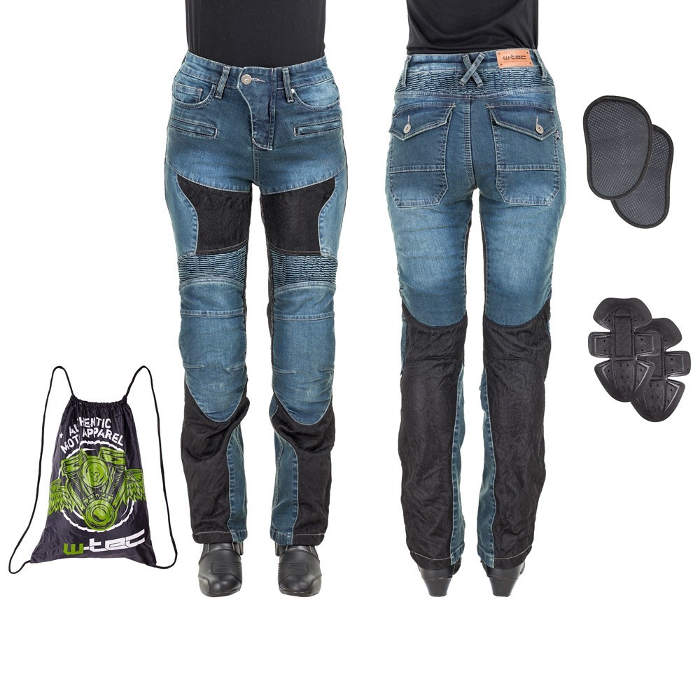 Dámské moto jeansy W-TEC Bolftyna  modro-černá  XS