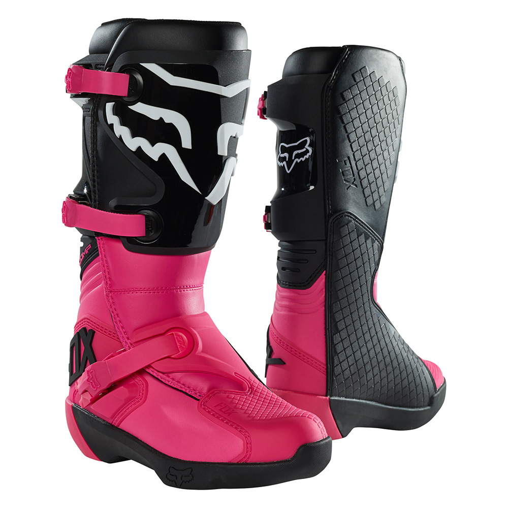 Dámské motokrosové boty FOX Comp Buckle Black Pink MX22