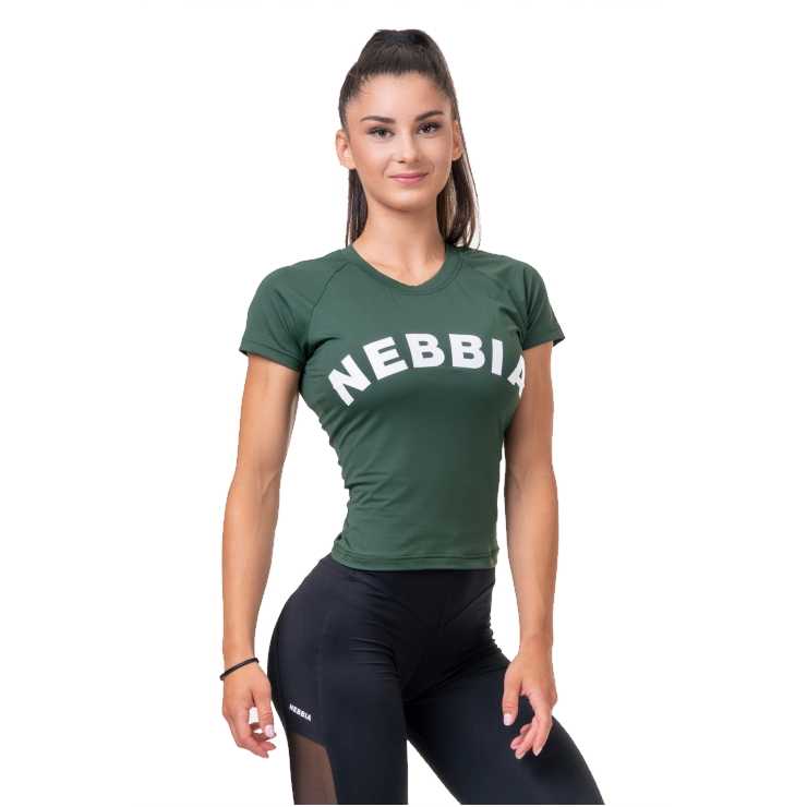 Dámské tričko Nebbia Classic Hero 576  Dark Green  L