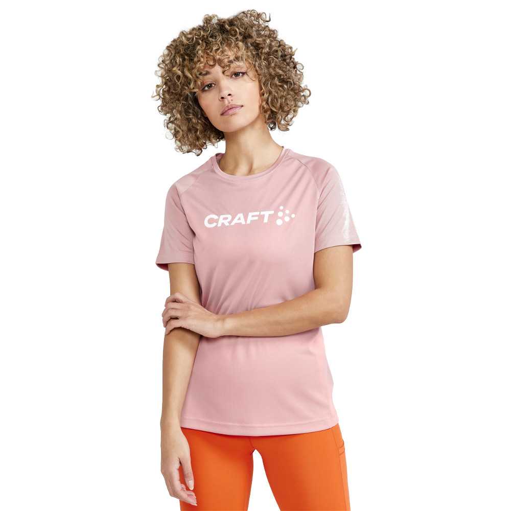 Dámské triko CRAFT W CORE Unify Logo  světle růžová  XL