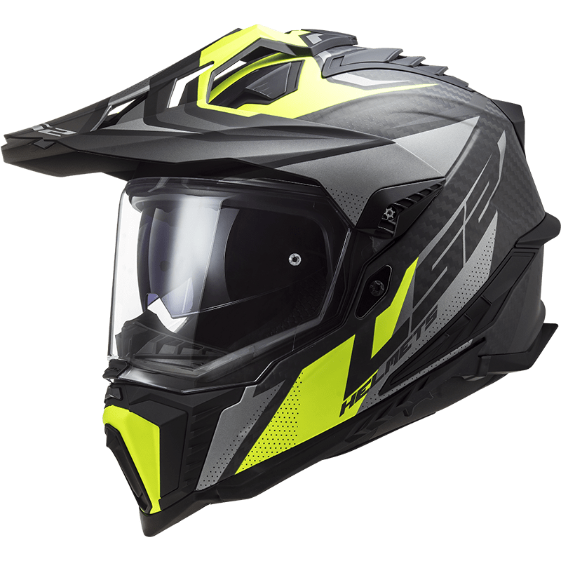 Enduro helma LS2 MX701 Explorer C Focus  Matt Titanium H-V Yellow