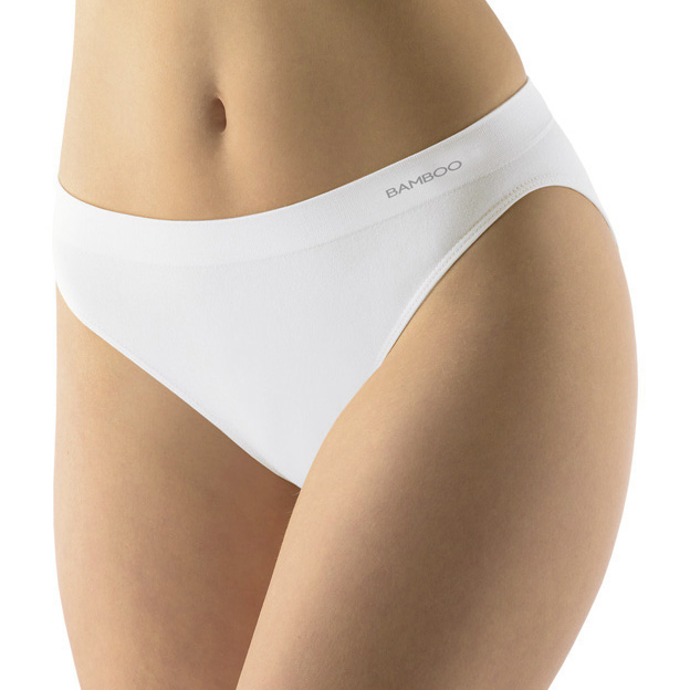 Klasické kalhotky s úzkým bokem EcoBamboo  bílá  L/XL