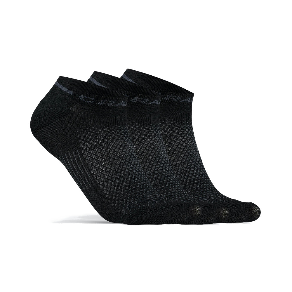 Kotníkové ponožky CRAFT CORE Dry Shaftless 3 páry  černá  34-36