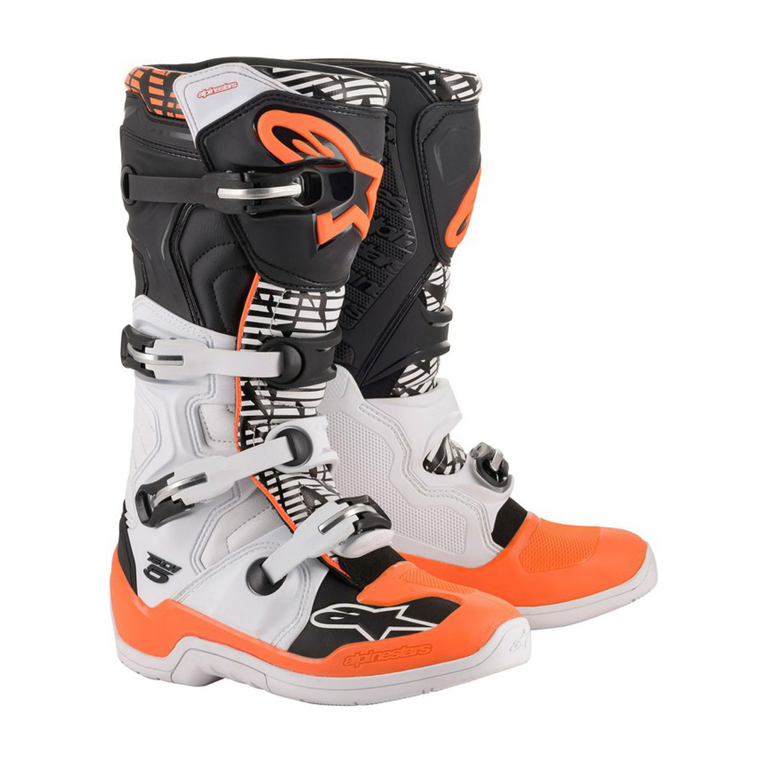Moto boty Alpinestars Tech 5 bílá/černá/oranžová fluo 2022