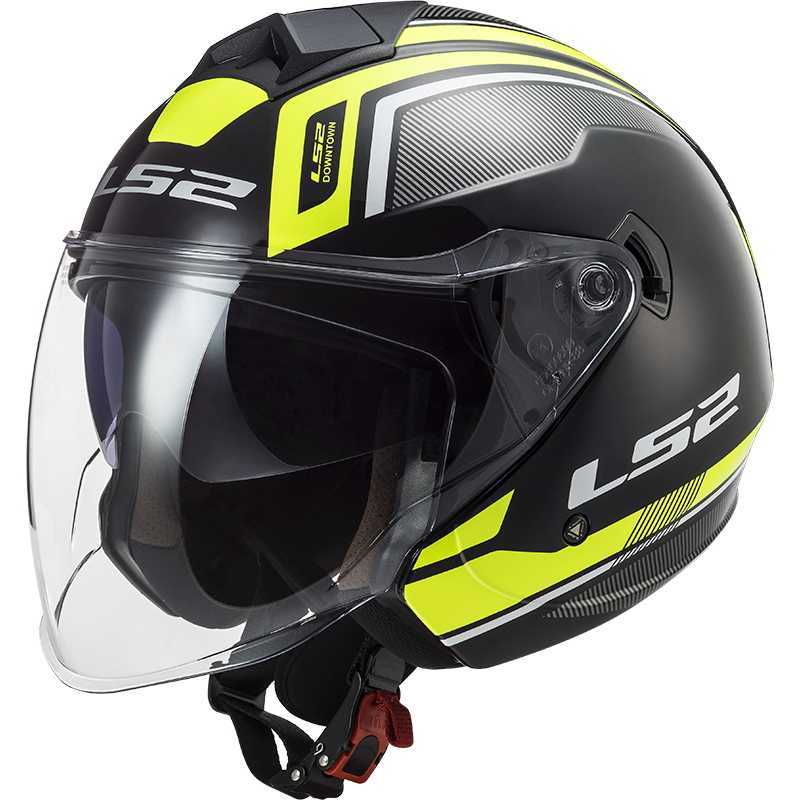 Moto helma LS2 OF573 Twister II Flix  Black H-V Yellow  M (55-56)