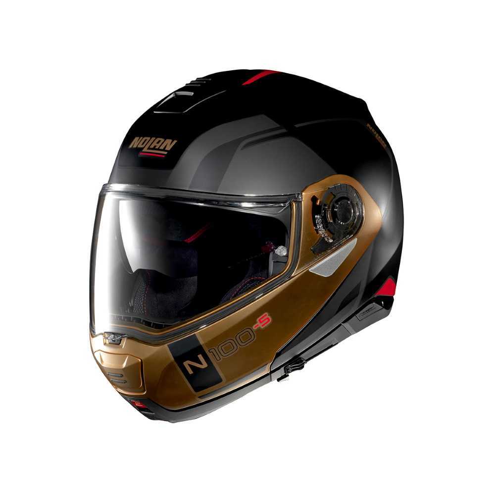 Moto helma Nolan N100-5 Consistency N-Com P/J  Flat Black-Bronze