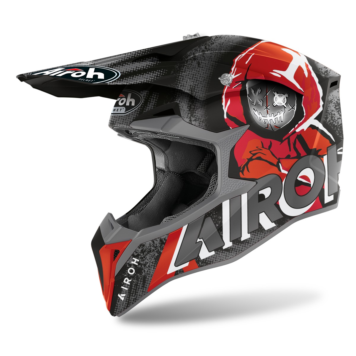 Moto přilba Airoh Wraap Alien červená matná 2022  XXL (63-64)