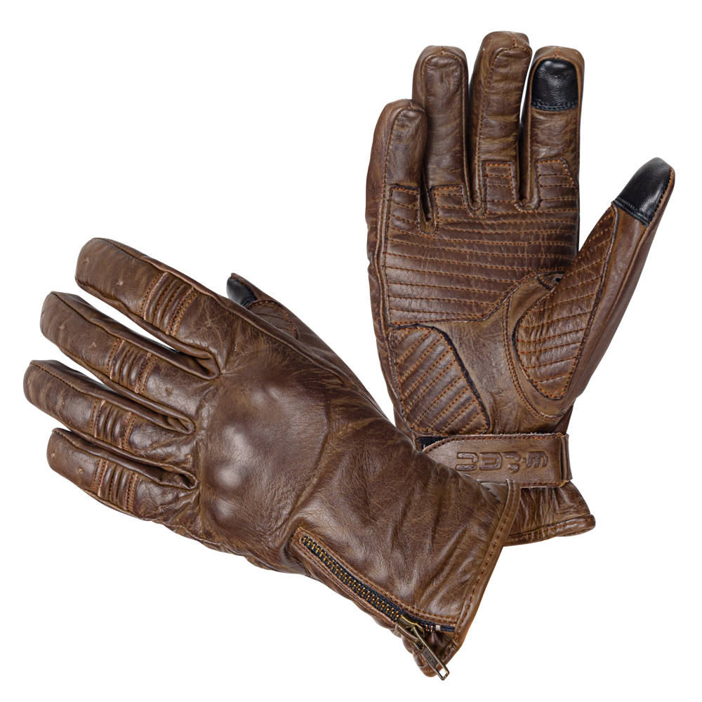 Moto rukavice W-TEC Inverner  tmavě hnědá  S