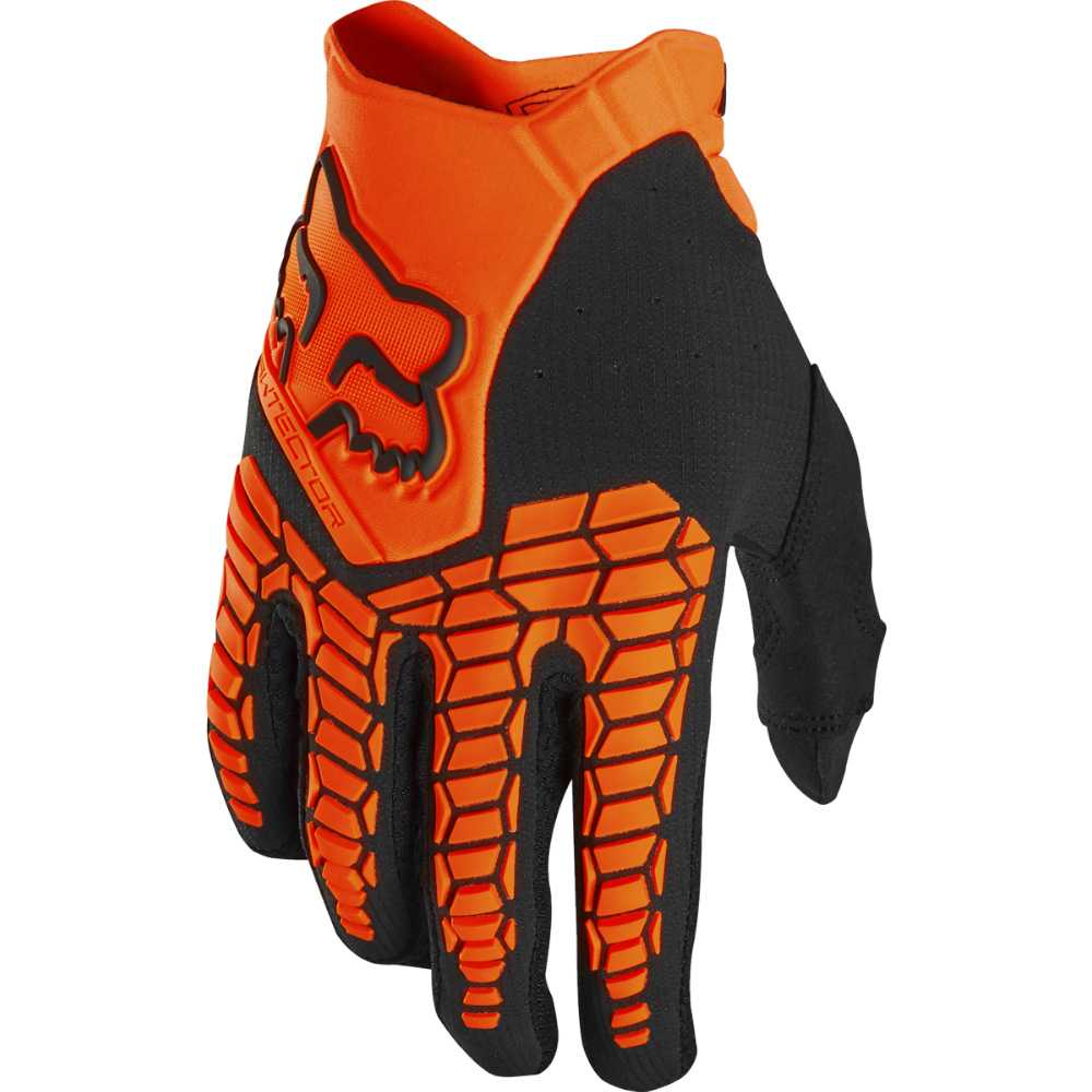 Motokrosové rukavice FOX Pawtector Fluo Orange MX22  fluo oranžová