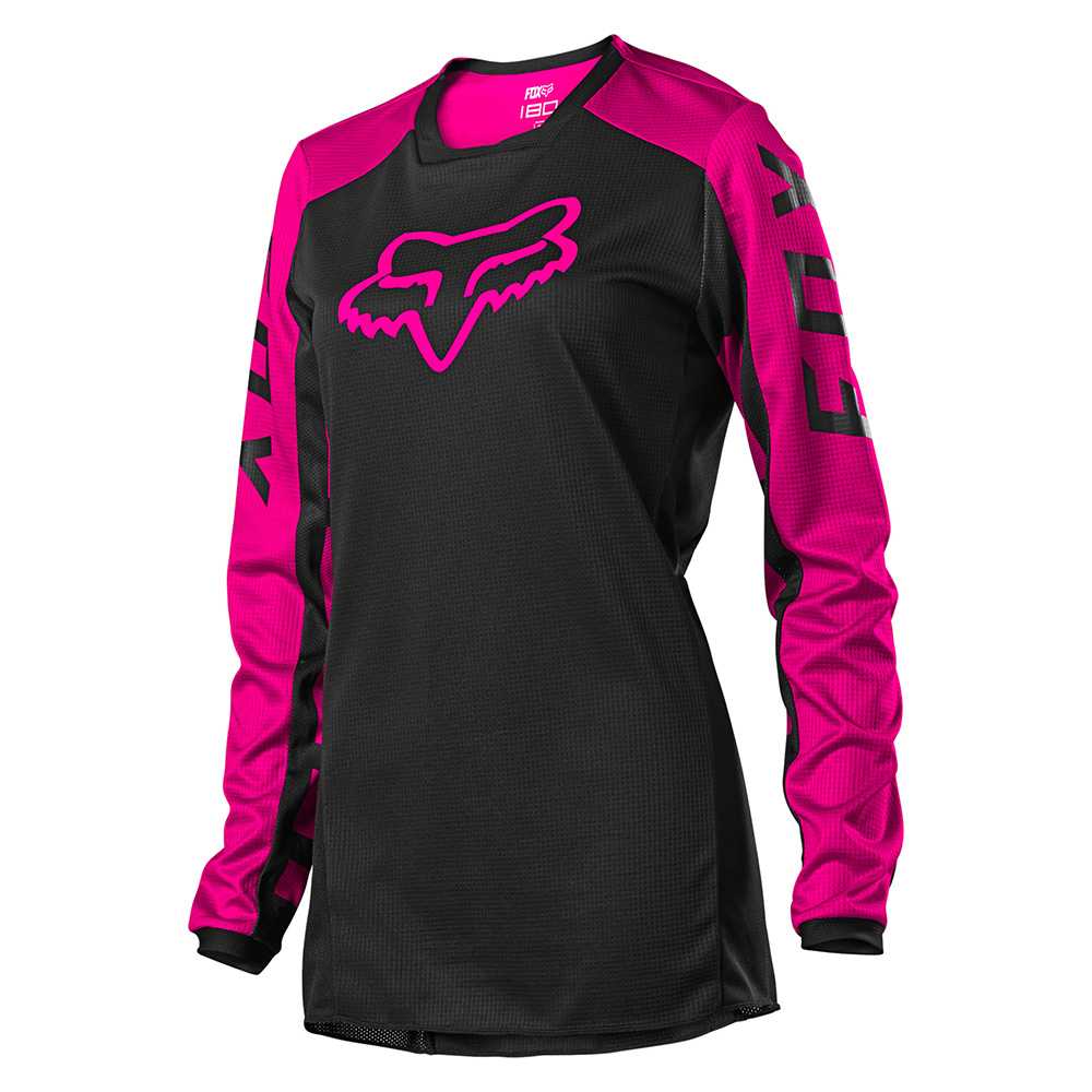 Motokrosový dres FOX 180 Djet Black pink MX22  černá/růžová  L