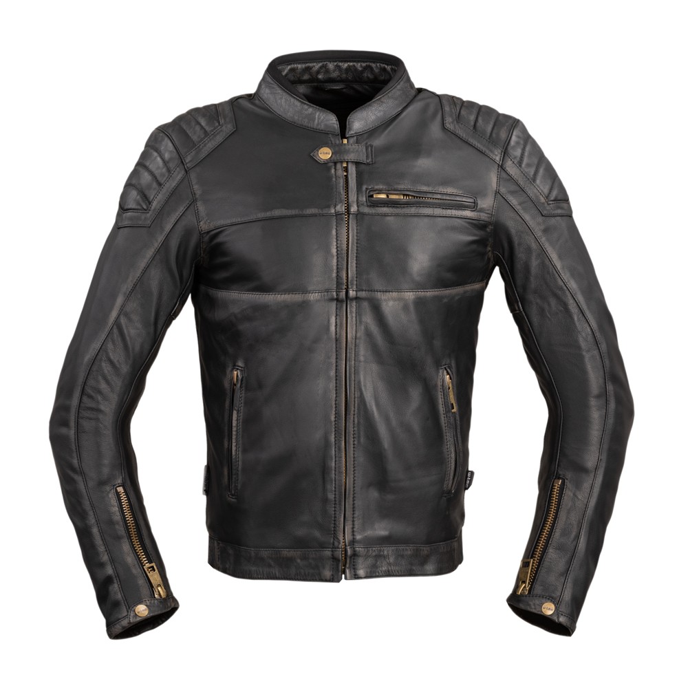 Pánská kožená moto bunda W-TEC Suit  vintage černá  L