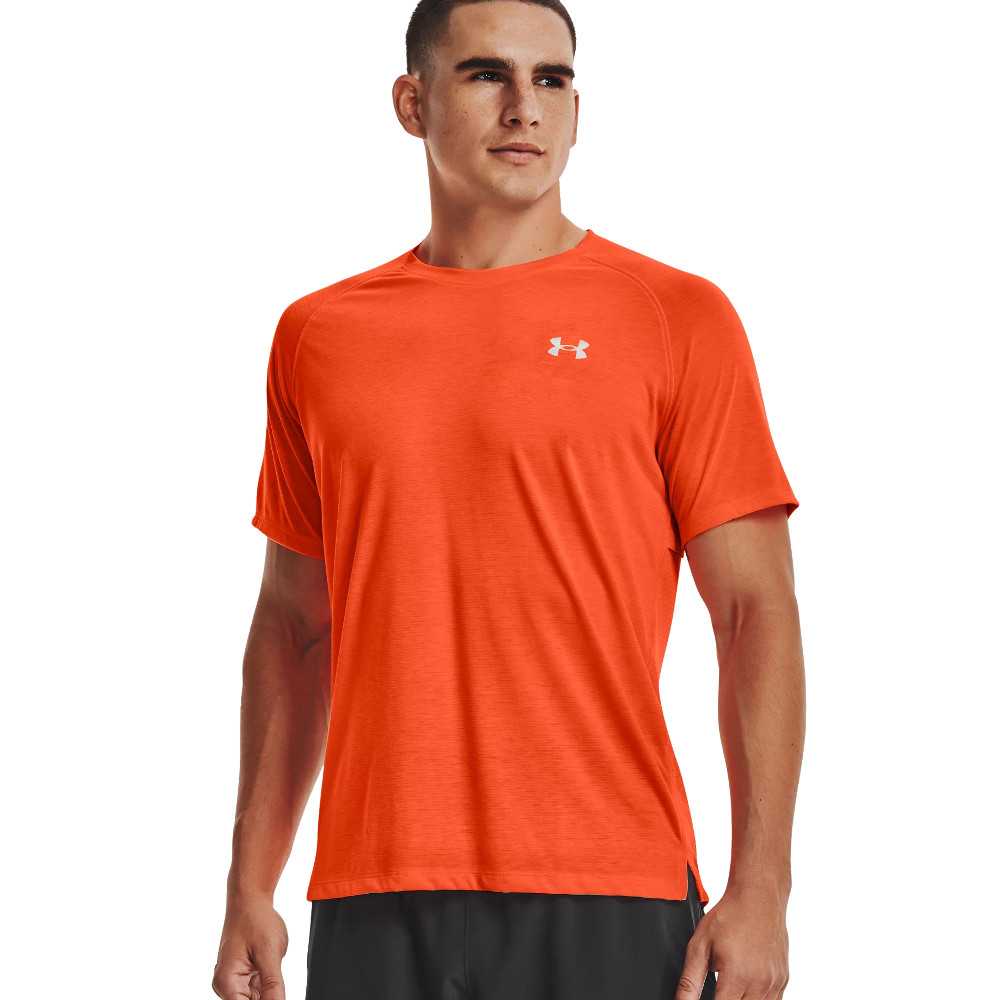 Pánské běžecké triko Under Armour Streaker Tee  Orange  XL