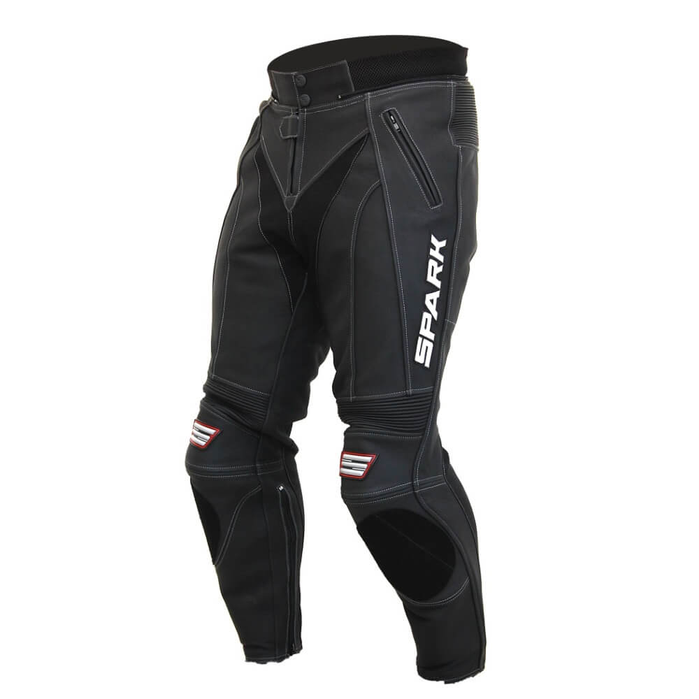 Pánské kožené moto kalhoty Spark ProComp  černá  3XL