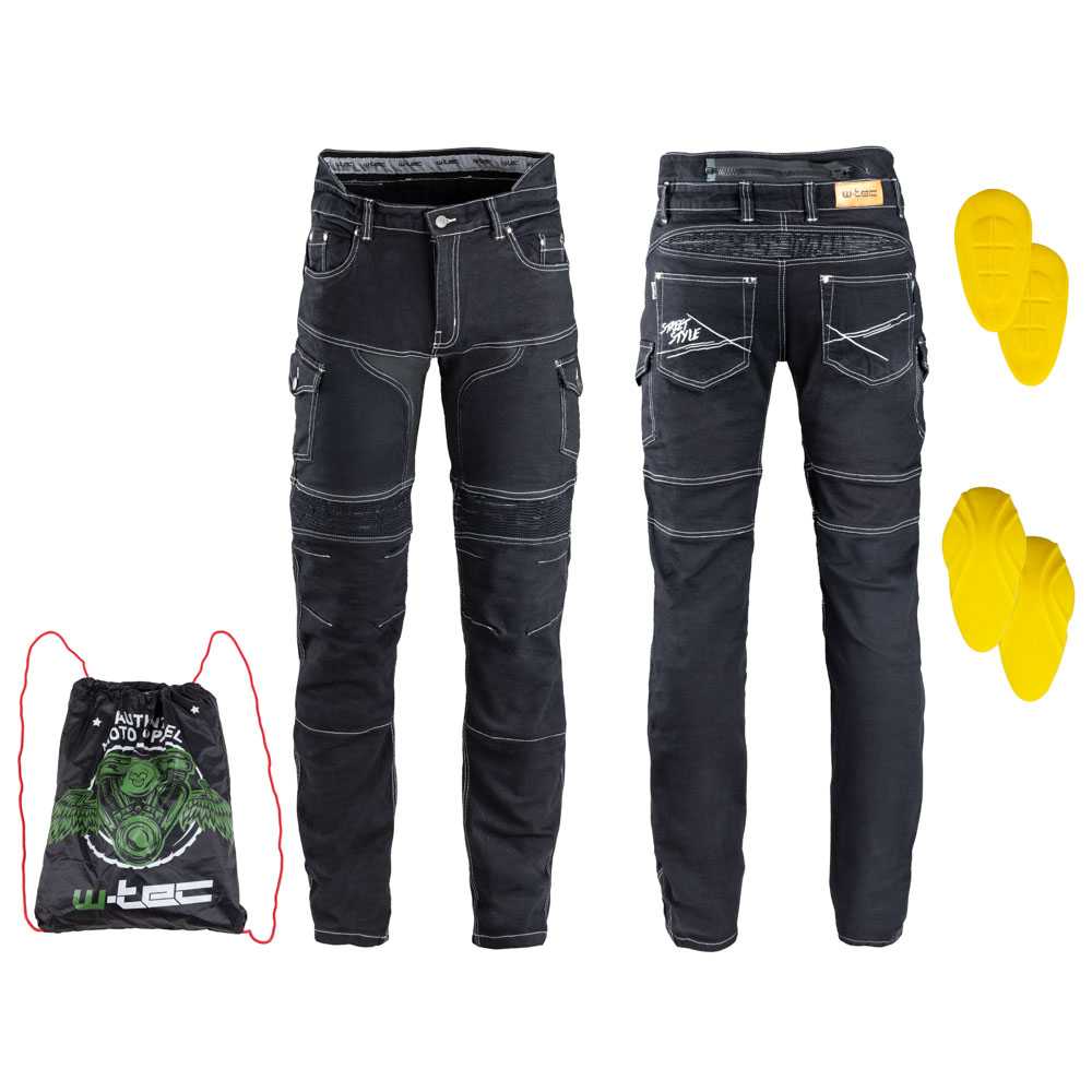 Pánské moto jeansy W-TEC Aredator EVO  černá  34