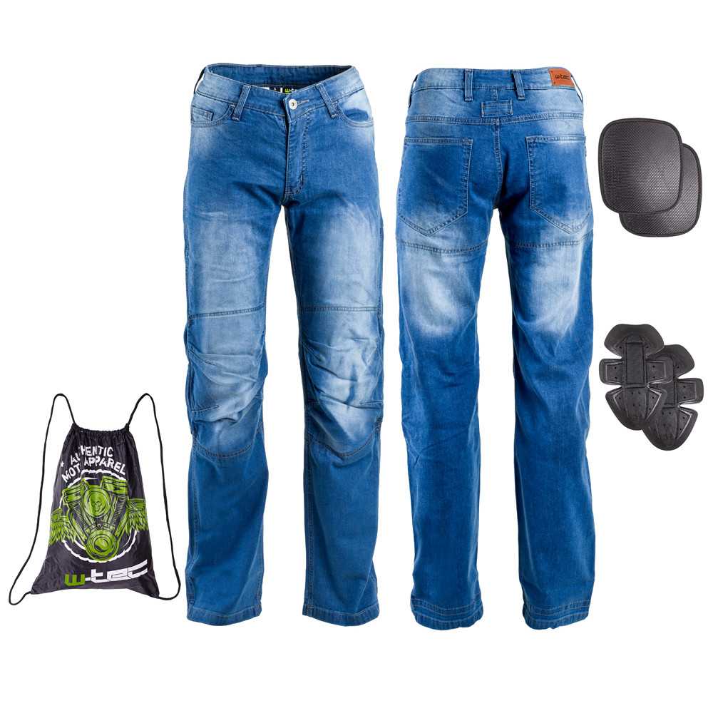 Pánské moto jeansy W-TEC Davosh  modrá  3XL