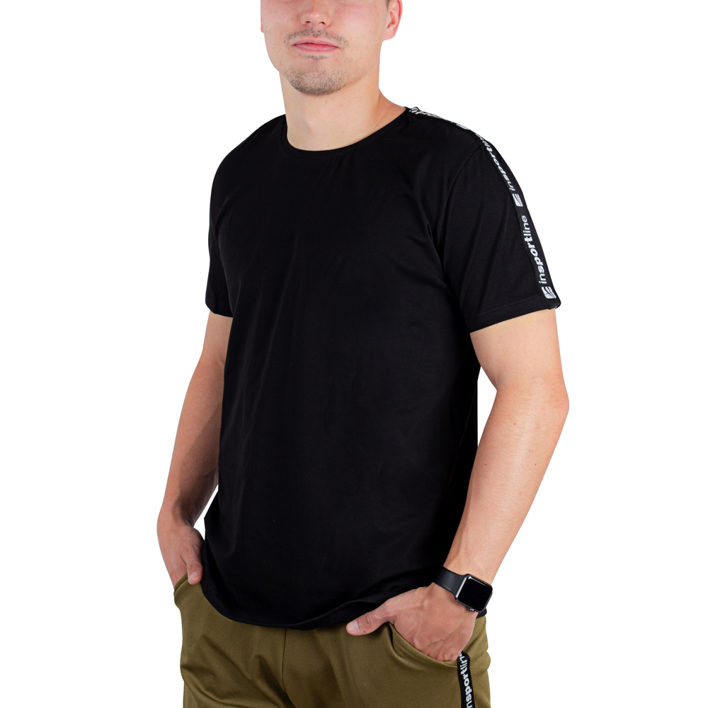 Pánské triko inSPORTline Overstrap  černá  XL