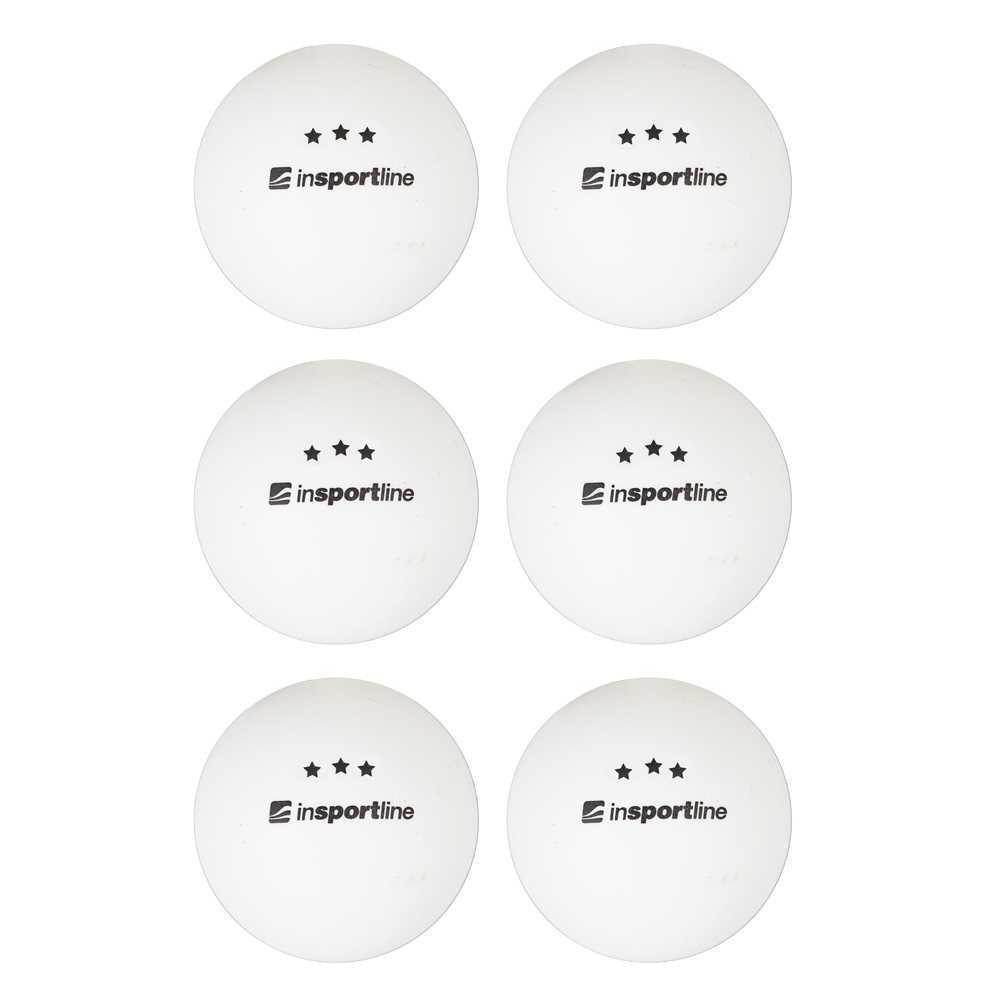 Pingpongové míčky inSPORTline Elisenda S3 6ks  bílá