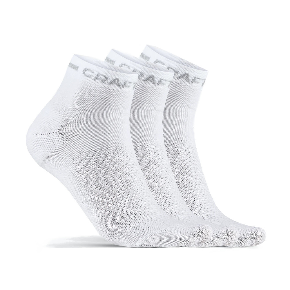 Ponožky CRAFT CORE Dry Mid 3 páry  bílá  34-36