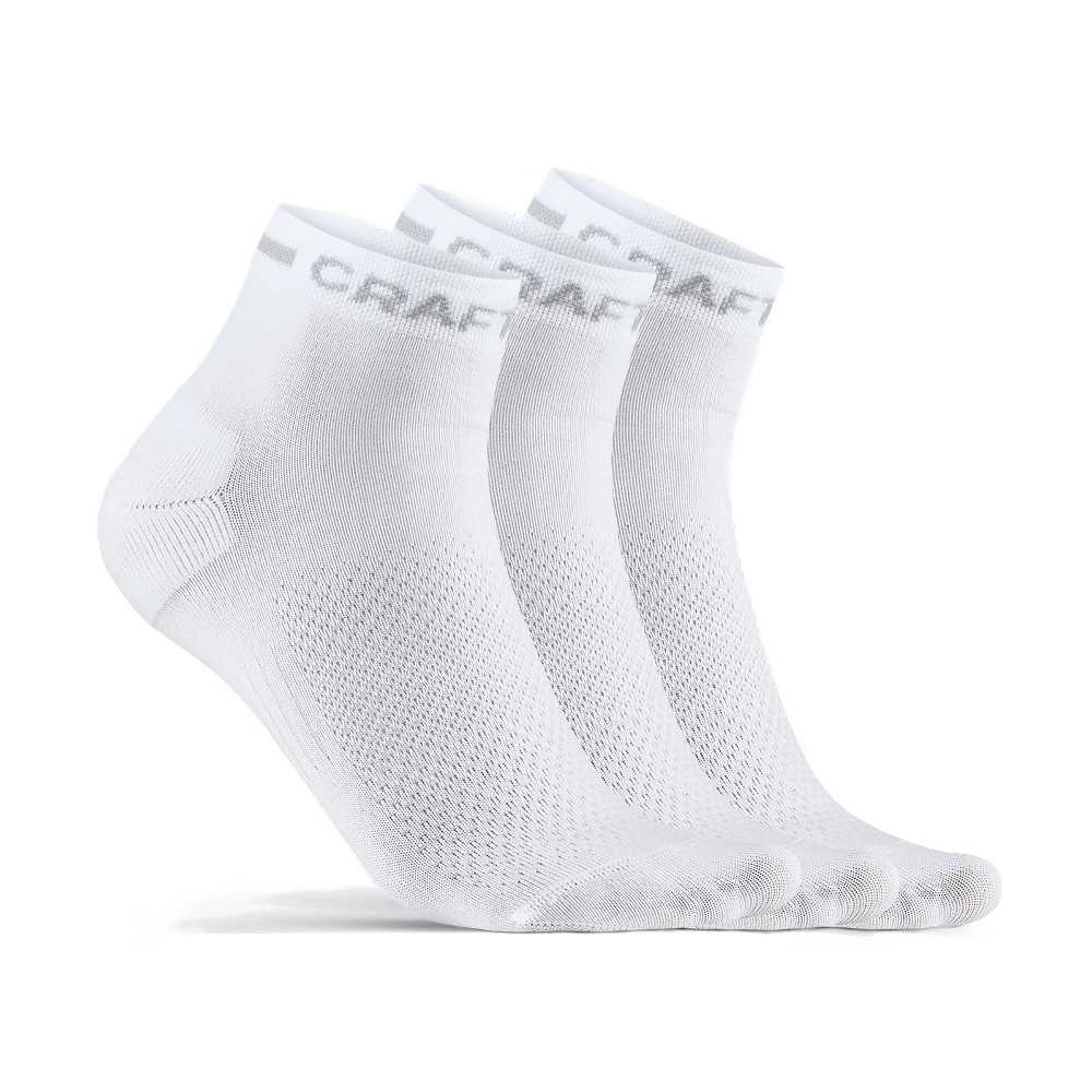 Ponožky CRAFT CORE Dry Mid 3 páry  bílá  43-45