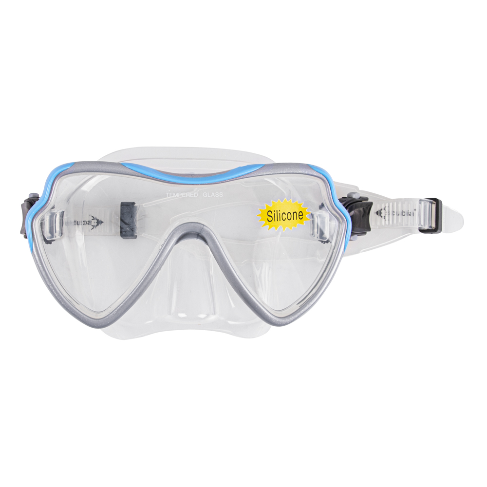 Potápěčské brýle Escubia Apnea Silicon Senior  šedo-modrá