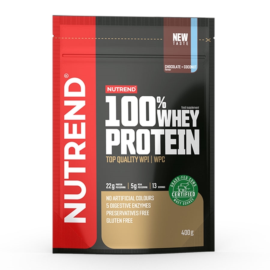 Práškový koncentrát Nutrend 100% WHEY Protein 400g  cookies+cream