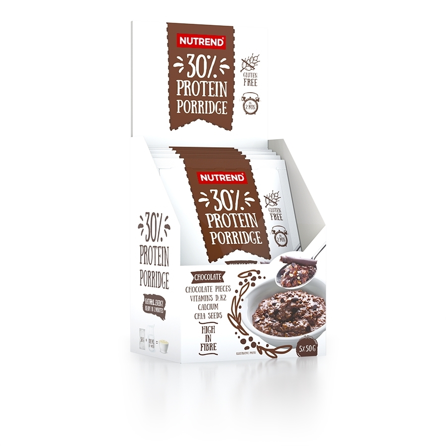 Proteinová ovesná kaše Nutrend Protein Porridge 5x50g  malina