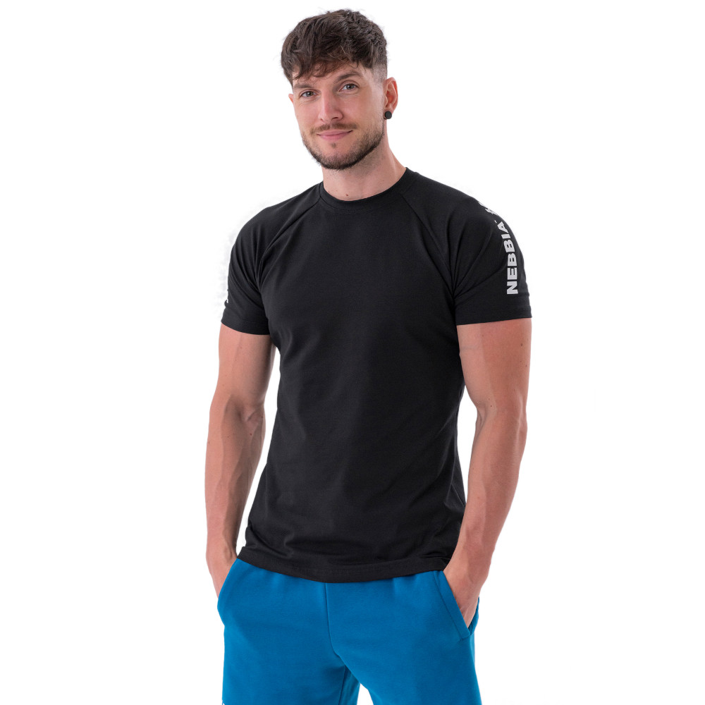Pánské sportovní triko Nebbia „Essentials“ 326  Black  L