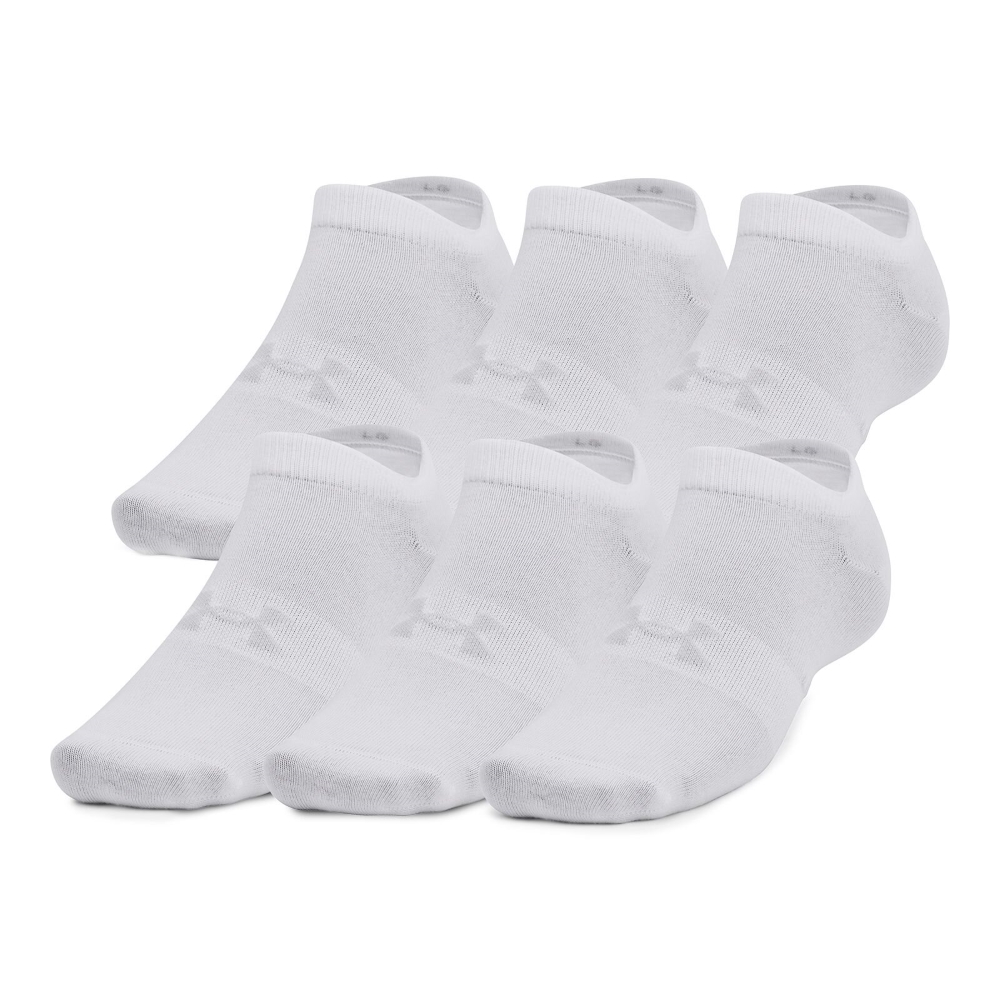 Unisex ponožky Under Armour Essential No Show 6 párů  White