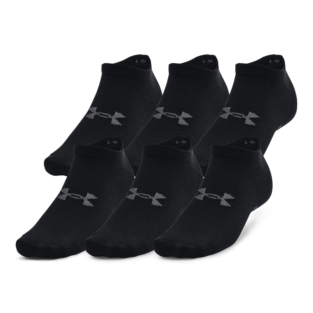 Unisex ponožky Under Armour Essential No Show 6 párů  Black
