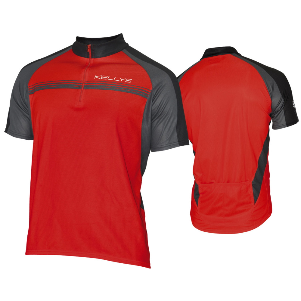 Cyklistický dres Kellys Pro Sport - krátký rukáv  XS  červená