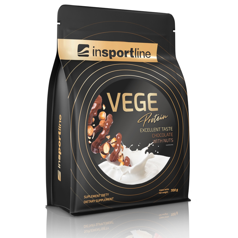 Doplněk stravy inSPORTline VEGE Protein příchuť čokoláda s ořechy 700g