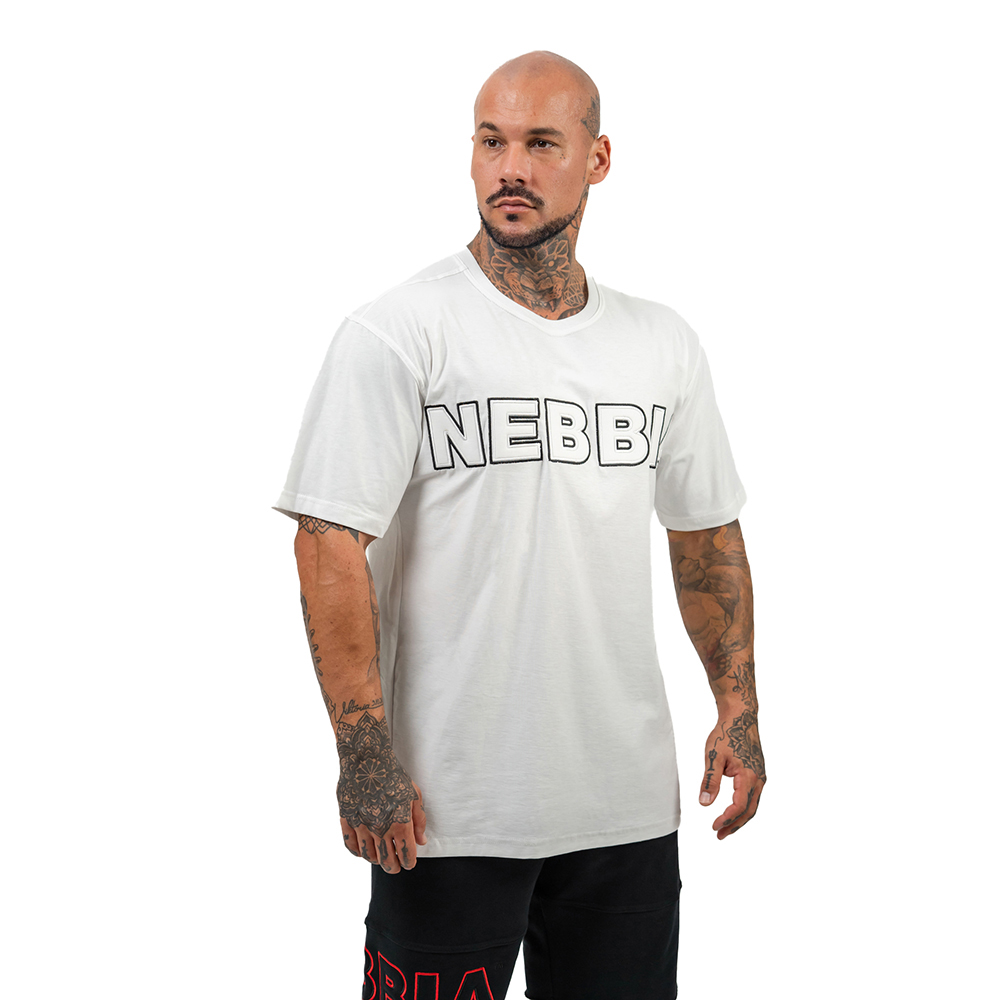 Tričko s krátkým rukávem Nebbia Legacy 711  White  L
